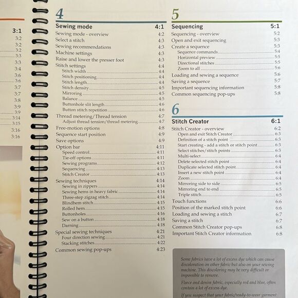 Pfaff Creative Sensation Sewing Machine Manual - Picture 6 of 8